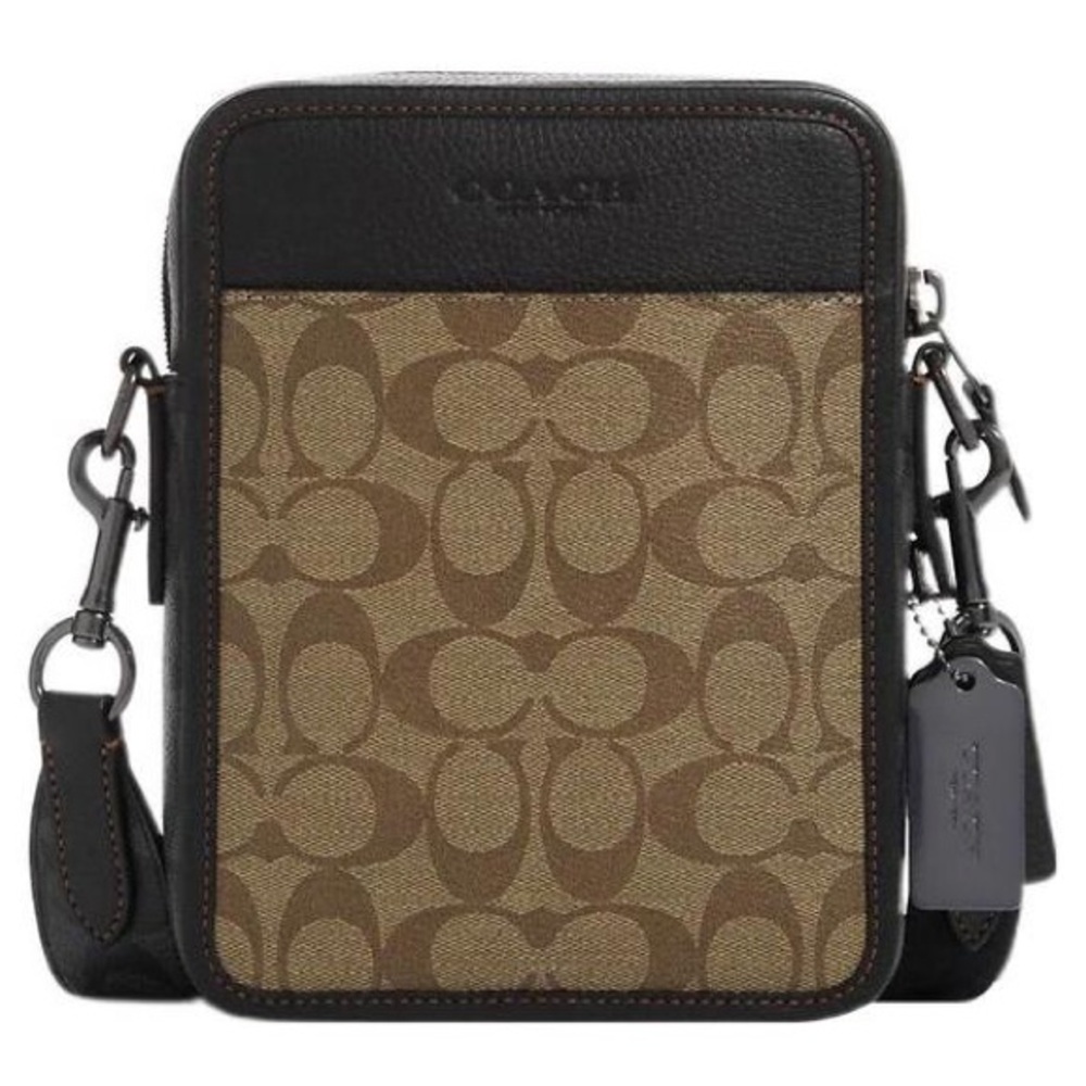 Coach Sullivan Signature Canvas Crossbody Bag – Khaki/Black